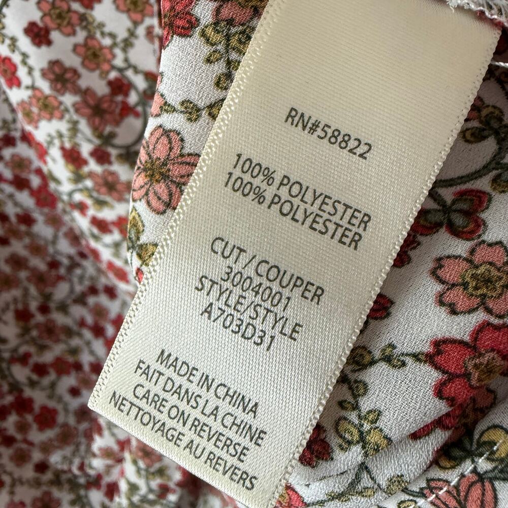 Max Studio blouse ditsy floral print and ruffled flutter sleeves Size XS - Picture 7 of 10